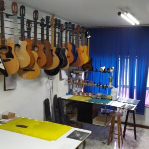 curso guilherme luthier bh, revisao eletrica, foto parede luthieria